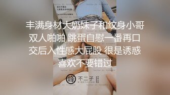 丰满身材大奶妹子和纹身小哥双人啪啪 跳蛋自慰一番再口交后入性感大屁股 很是诱惑喜欢不要错过